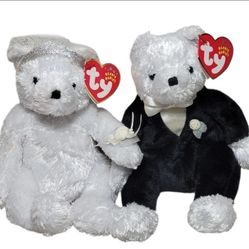 Ty Beanie Babies Bride And Groom Plush Stuffed Animal Collectibles