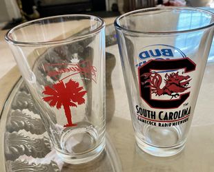 2- Glass Drinking Glasses 