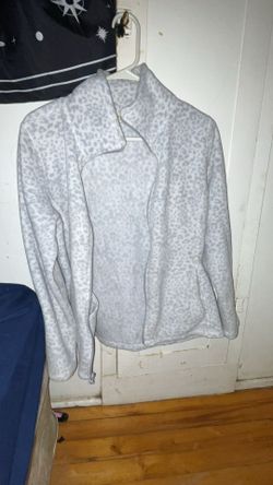 Animal Print Zip Up Coat 