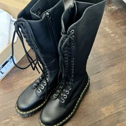 Dr. Martens 1B60 Bex Knee High Leather Combat Boots