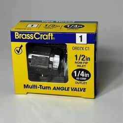 BrassCraft Multi-turn Angle Valves, Lots of 10