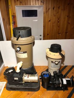 Hayward pool pump and filter.