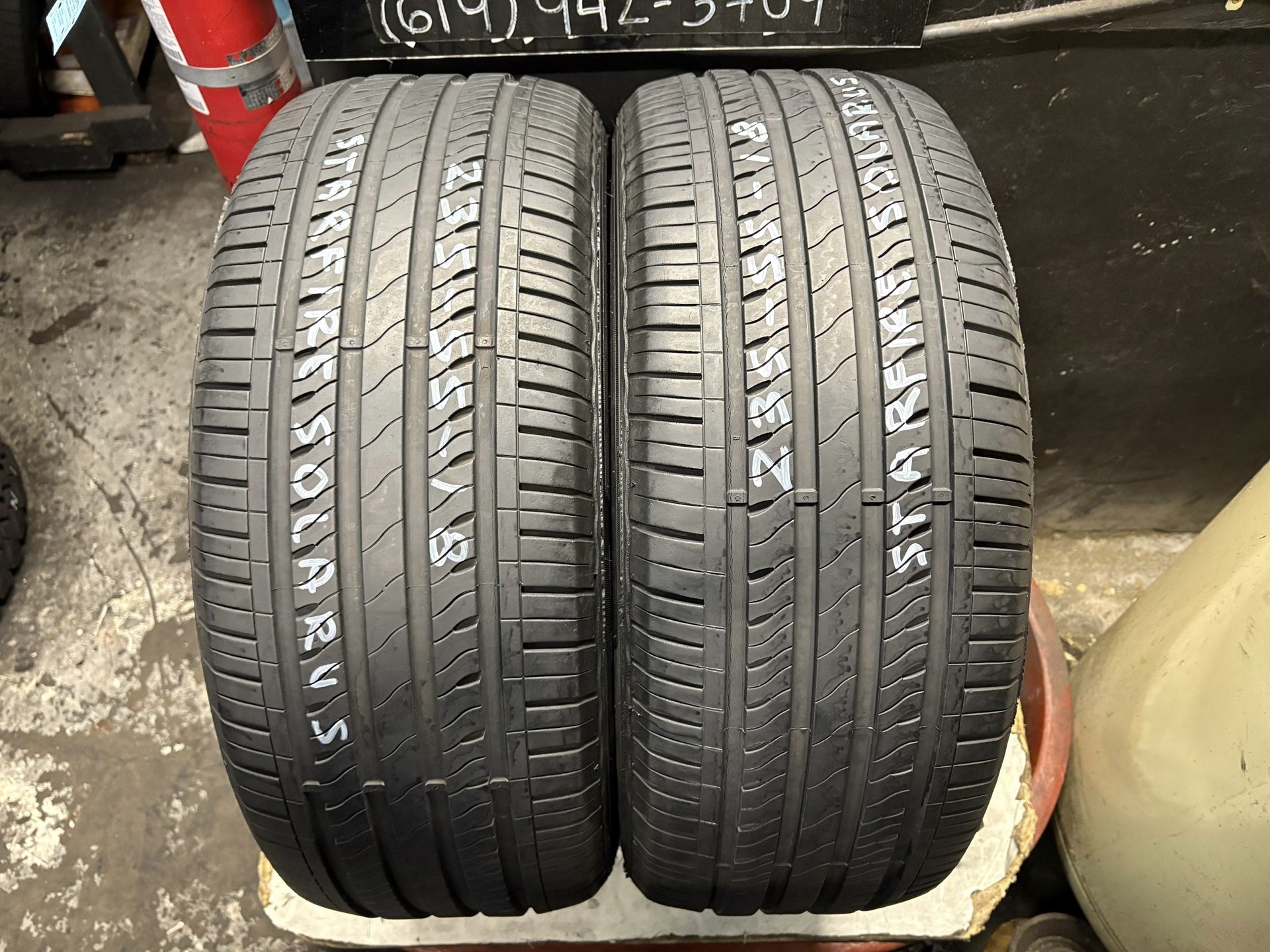 235-55-18 Starfire Solarus Used Tire Pair $130 Free Mounting And Balancing 