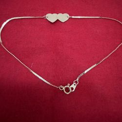 14 Kt Gold Heart Bracelet 