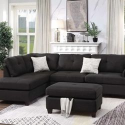 Sectional With Ottoman 