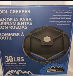 Mountain 1703 Automotive Rolling Tool Storage Holder/Tray Floor Creeper for Garages, Repair Shops, and DIY, 4 Compartments, Heavy Duty 360 Degree Swiv