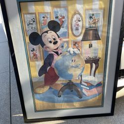 Collectible Mickey Mouse Framed Poster