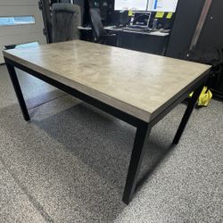 Dining Table - Cement/Black - Crate & Barrel