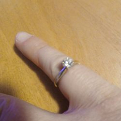 14K White GOLD Band With .56 Diamond Size 7