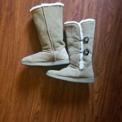 Target Women's Faux Fur Lining Boots Brown Size - 8