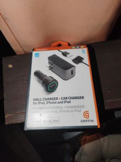 iPad iPhone iPod car and wall charger combo