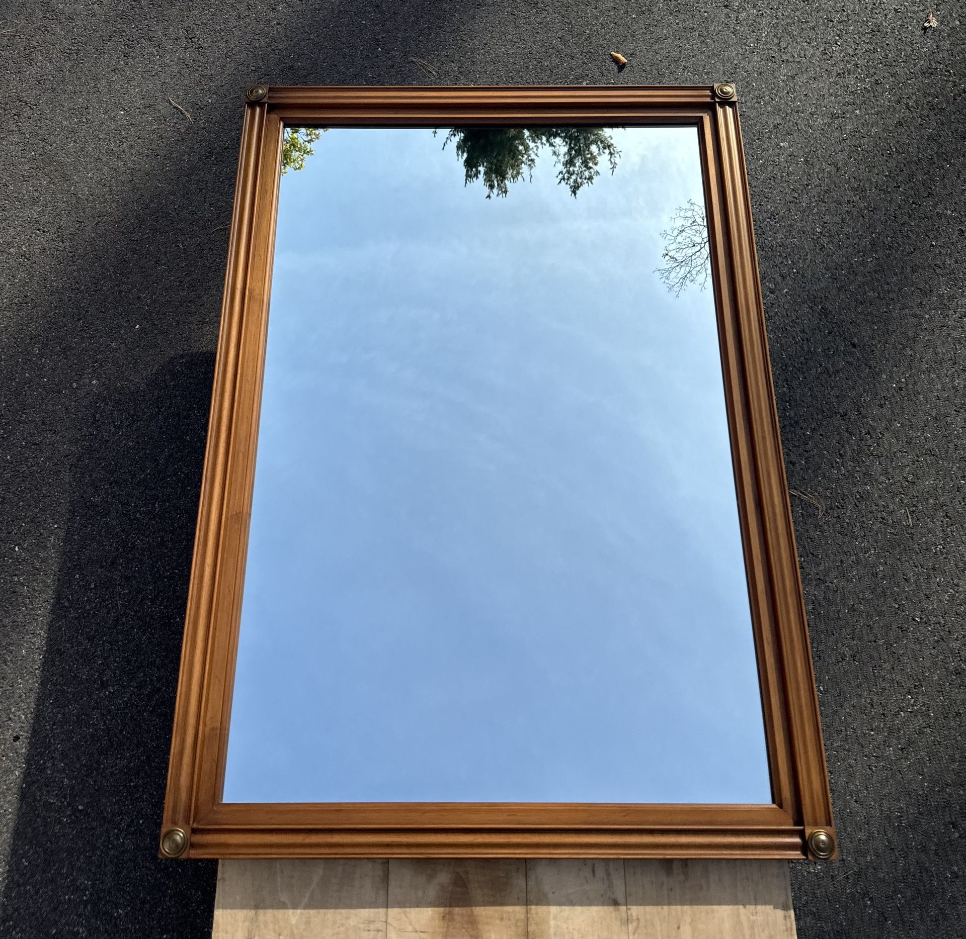 Large Vintage White Furniture Co. Of Mebane Fruitwood Mirror