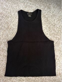 House of Harlow Black Ribbed Tank Top - Size M
