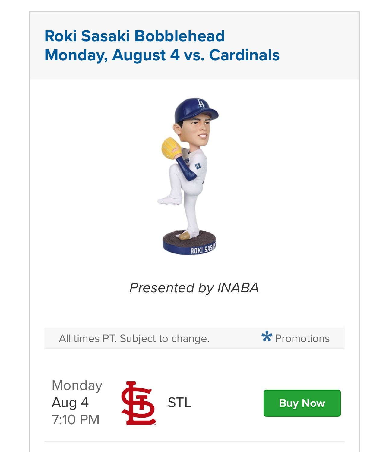 Dodger ticket