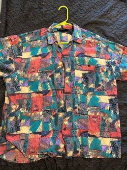 Tribes Mens Vintage Button Up Short Sleeve 