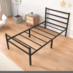 Twin Bed Black With Matress