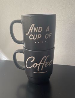 Brand New Black Coffee Mugs
