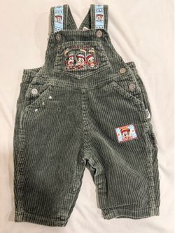 VINTAGE TODDLER MICKEY HOCKEY OVERALLS 6-12M