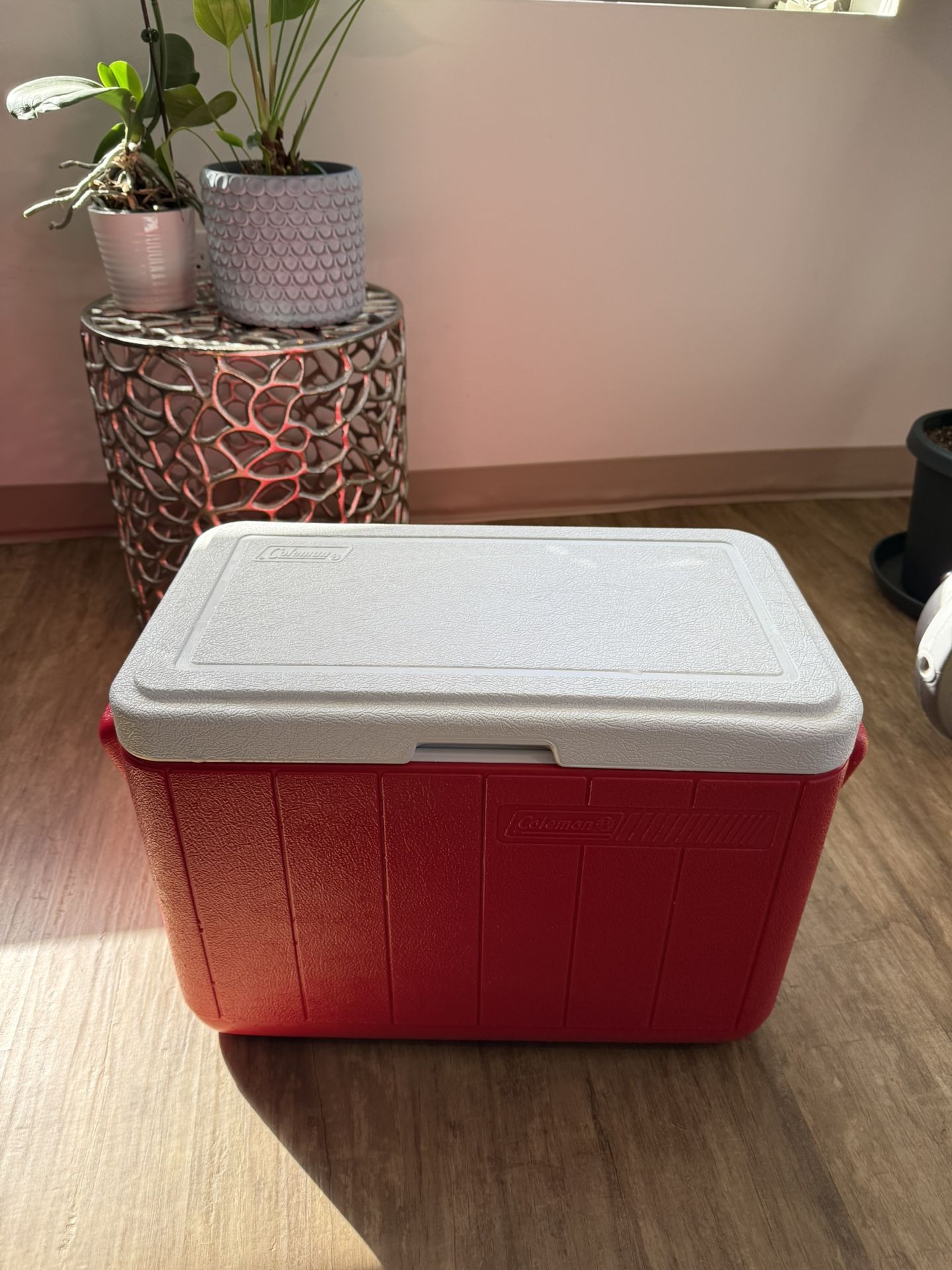 Vintage Coleman Cooler Model 5277 Red/White