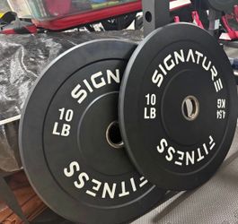 PAIR OF 10LB. NEW BUMPER PLATES