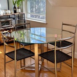 Glass Kitchen Table & 4 Chairs 