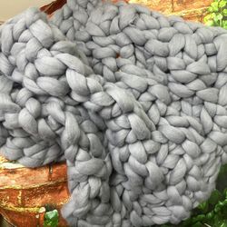 Authentic Wool Knitted Blanket