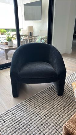 Set of 4 black chenille chairs