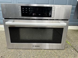 Bosch Microwave Oven; 30 Speed Oven with 1.6 cu. ft. Capacity SpeedChef Stainless Steel Interior Turntable Timer 10 Levels fland U