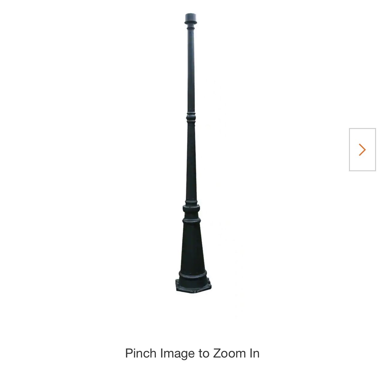72 in. Black Outdoor Aluminum Lamp Post