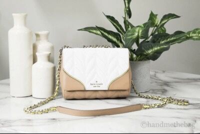 Kate Spade Tan & White Crossbody Bag