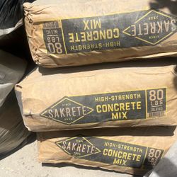 Concrete Mix 80 Lbs Bags (6)-(10) Bags 