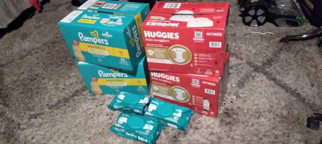 Newborn Baby Diapers&wipes