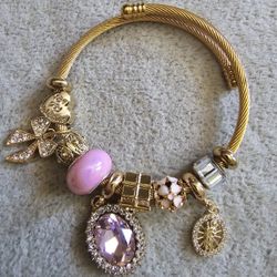 Gold Plated Charm Bracelet 