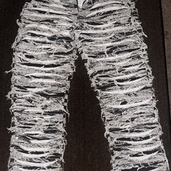 Camo Distressed Straight Pants Men