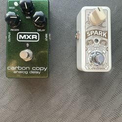 MXR Carbon Copy Analog Delay & Booster Spark Pedal Bundle