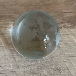 Glass Round Globe Paperweight 