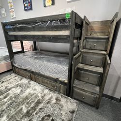 Twin Over Twin Bunk Bed 