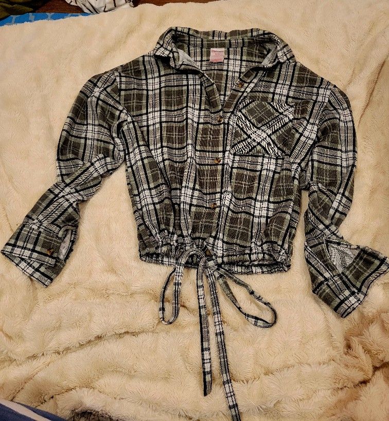 Olive Green Flannel Shirt - Ages 14/16