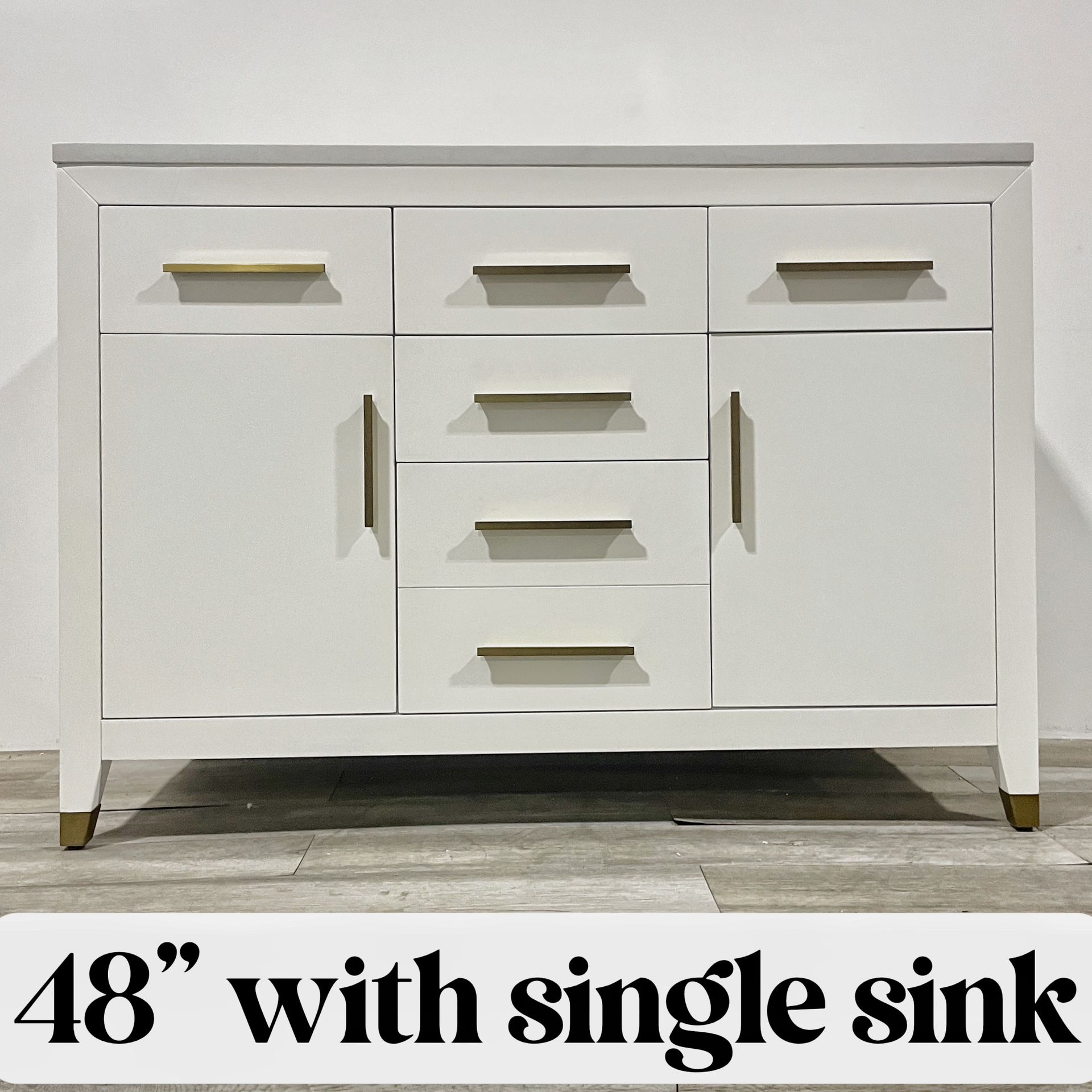 48"Soild wood Bathroom Vanity Stone Countertop (New in Box)