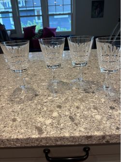 Set of 4 Genuine Waterford Crystal Wine Glasses - Excellent Condition
