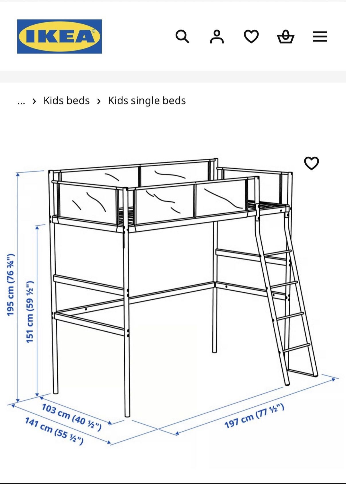 IKEA Loft Bed “VITVAL”