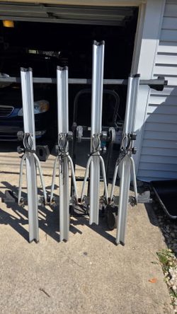Aluminum roof mount bicycle rack for 4 bikes