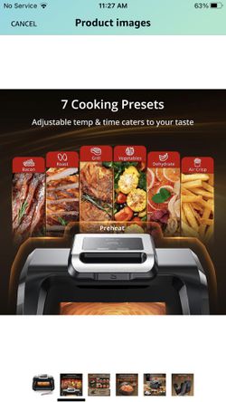 Zstar Indoor Grill Air Fryer Combo with See-Through Window, 7-in-1  Smokeless Electric Air Grill up to 450°F, 1750W Contact Grill with  Non-Stick Remova for Sale in Phoenix, AZ - OfferUp