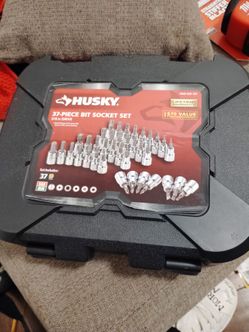 Husky 37 piece bit socket set