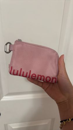 Pink Lululemon wallet/clip able card pouch
