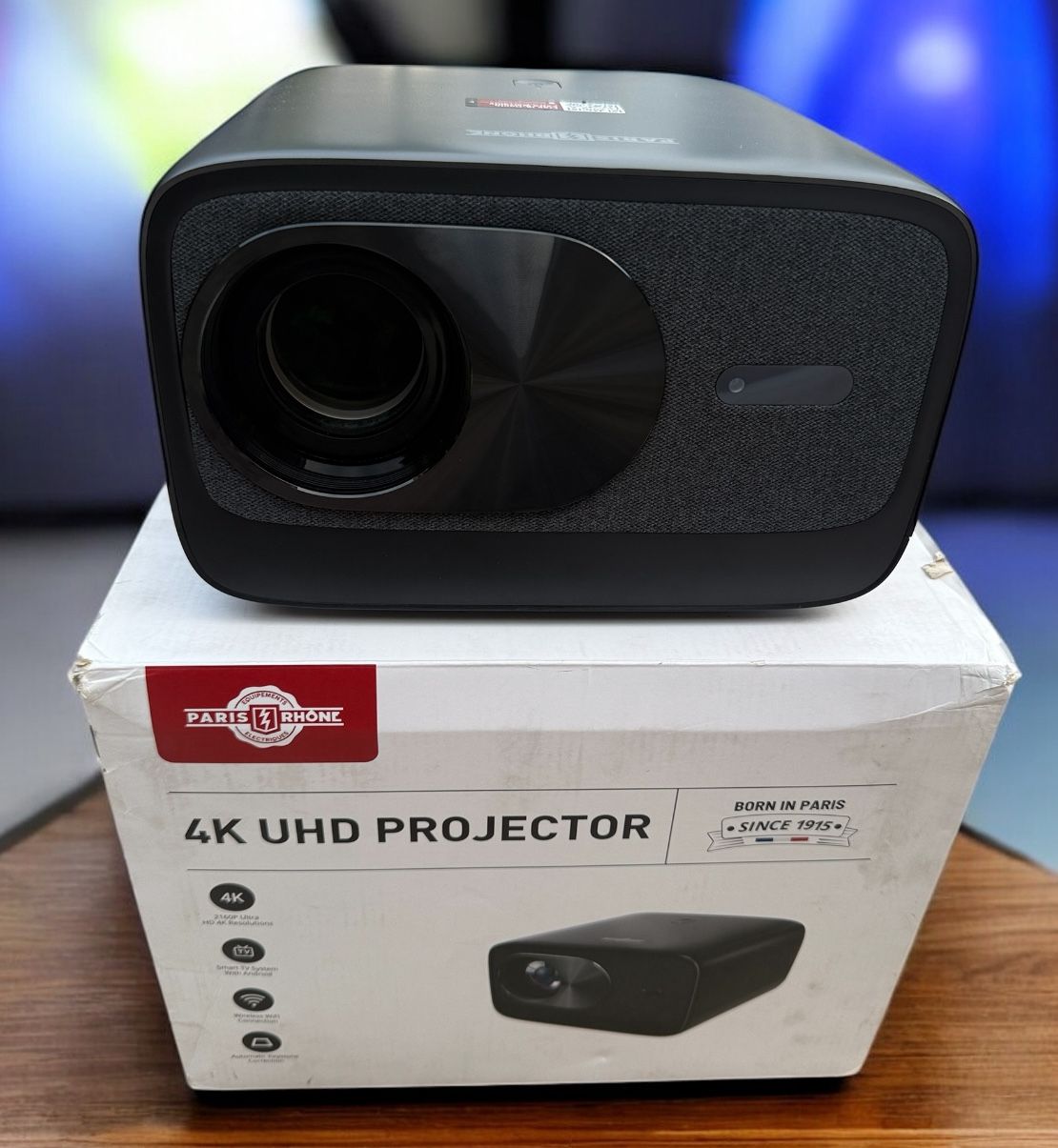 Paris Rhône-4K Ultra LCD Projector with WiFi 6 and Bluetooth, 600 Lumens NEW