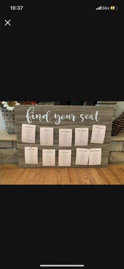 Wedding Decor Find Your Seat 