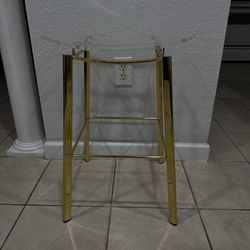 Two Elegant Bar Stools . 24” Height . Used In Good Condition . Location West Kendall 33194