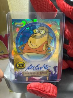 Topps Sapphire Chrome SpongeBob Bubble Bass Dee Bradley Baker Auto
