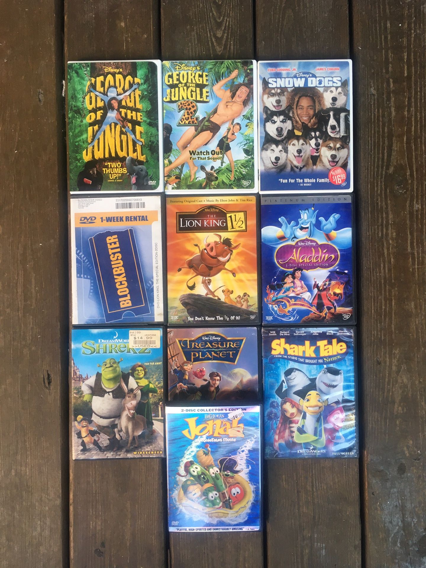 10 Kids/Family DVD Movies With Cases
